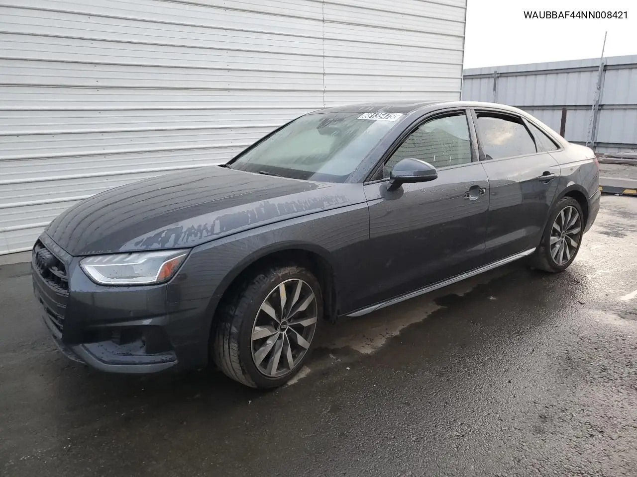 2022 Audi A4 Premium Plus 40 VIN: WAUBBAF44NN008421 Lot: 88135475