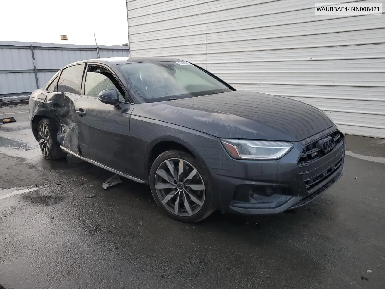 2022 Audi A4 Premium Plus 40 VIN: WAUBBAF44NN008421 Lot: 88135475