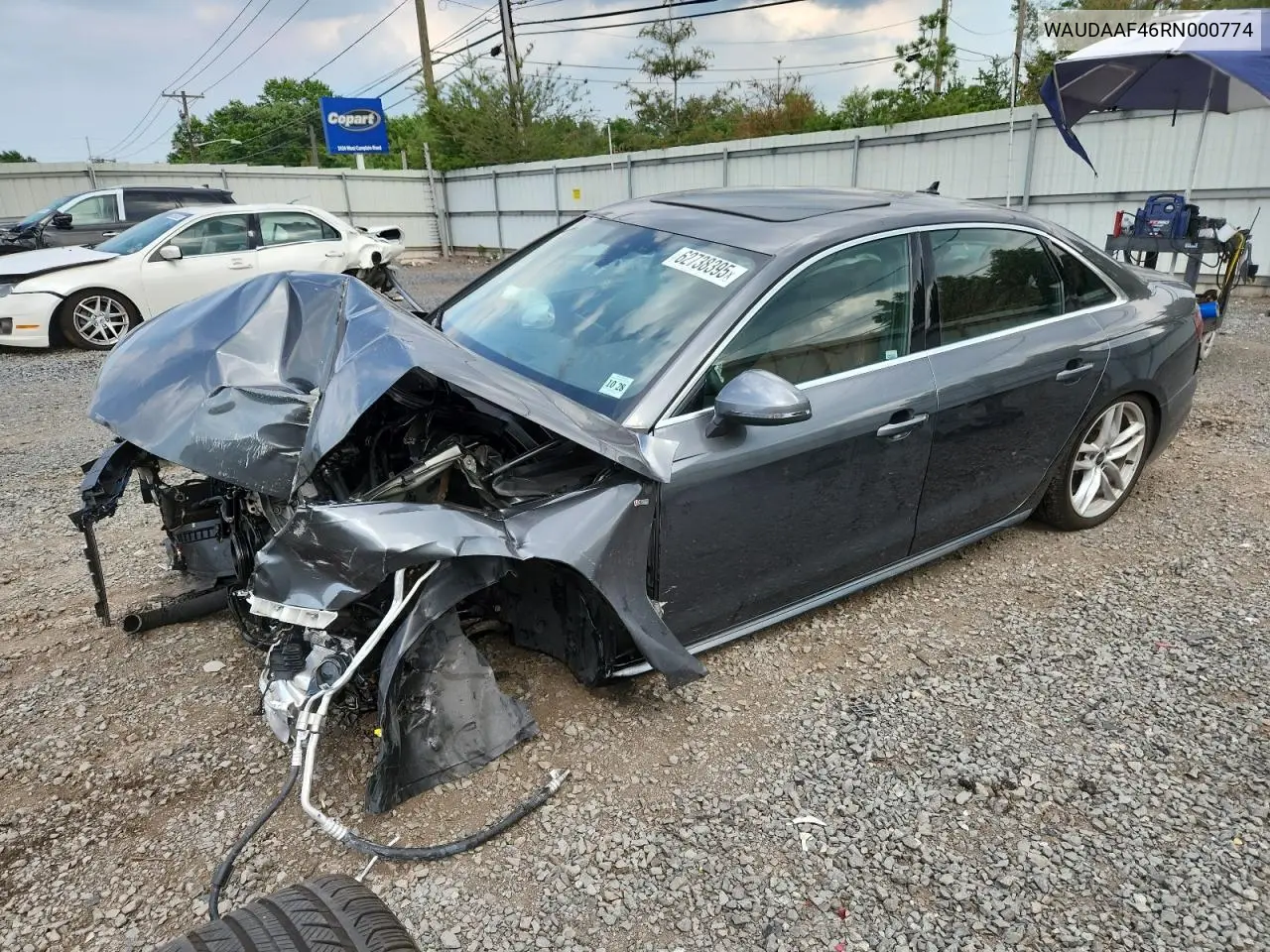 2024 Audi A4 Premium 45 VIN: WAUDAAF46RN000774 Lot: 62738395