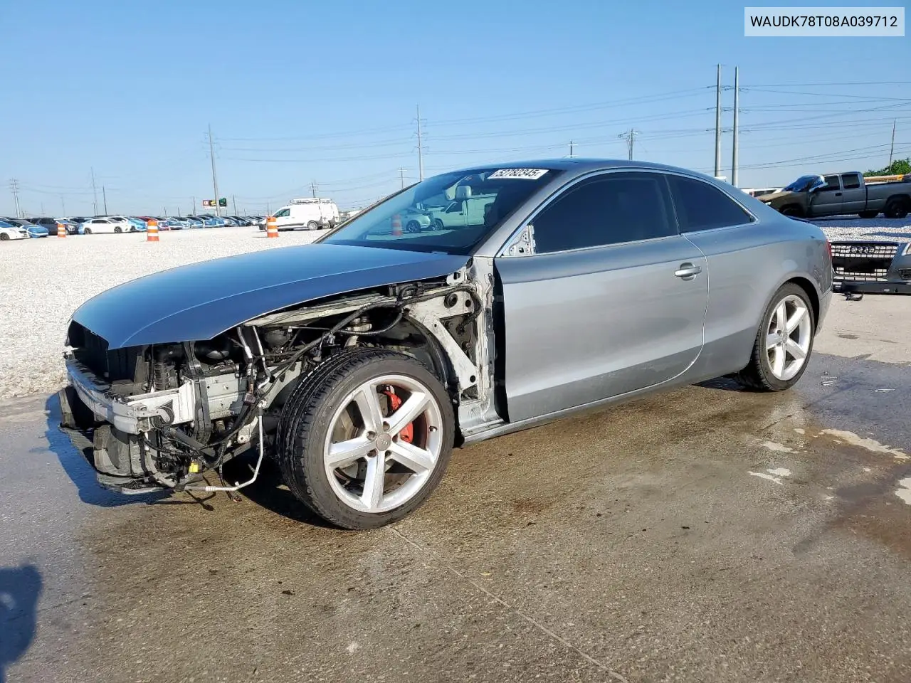 2008 Audi A5 Quattro VIN: WAUDK78T08A039712 Lot: 52782345