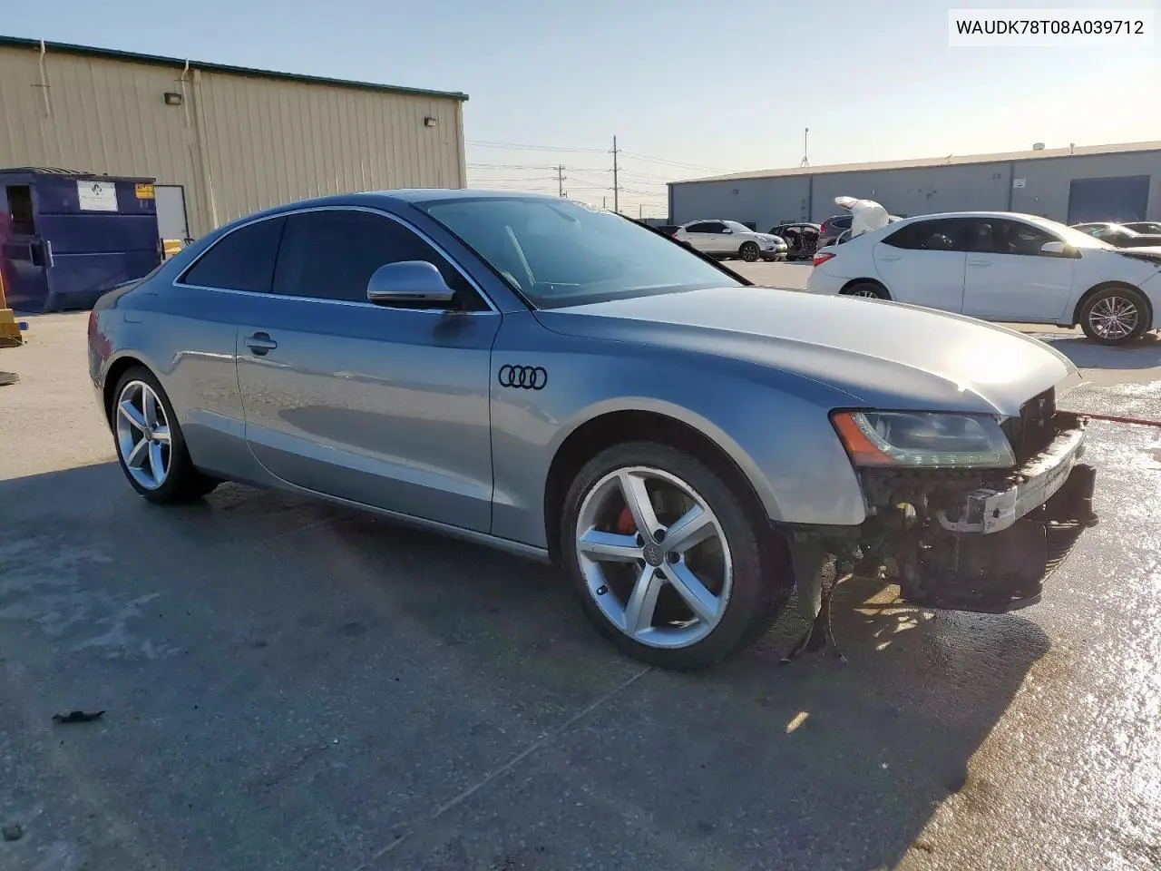 2008 Audi A5 Quattro VIN: WAUDK78T08A039712 Lot: 52782345