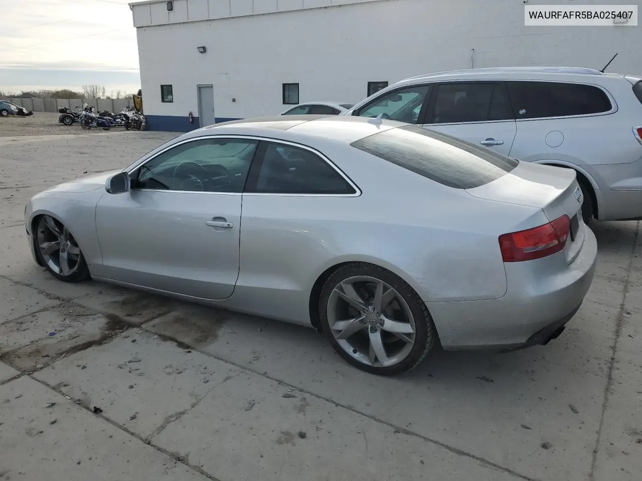 2011 Audi A5 Premium Plus VIN: WAURFAFR5BA025407 Lot: 42188995