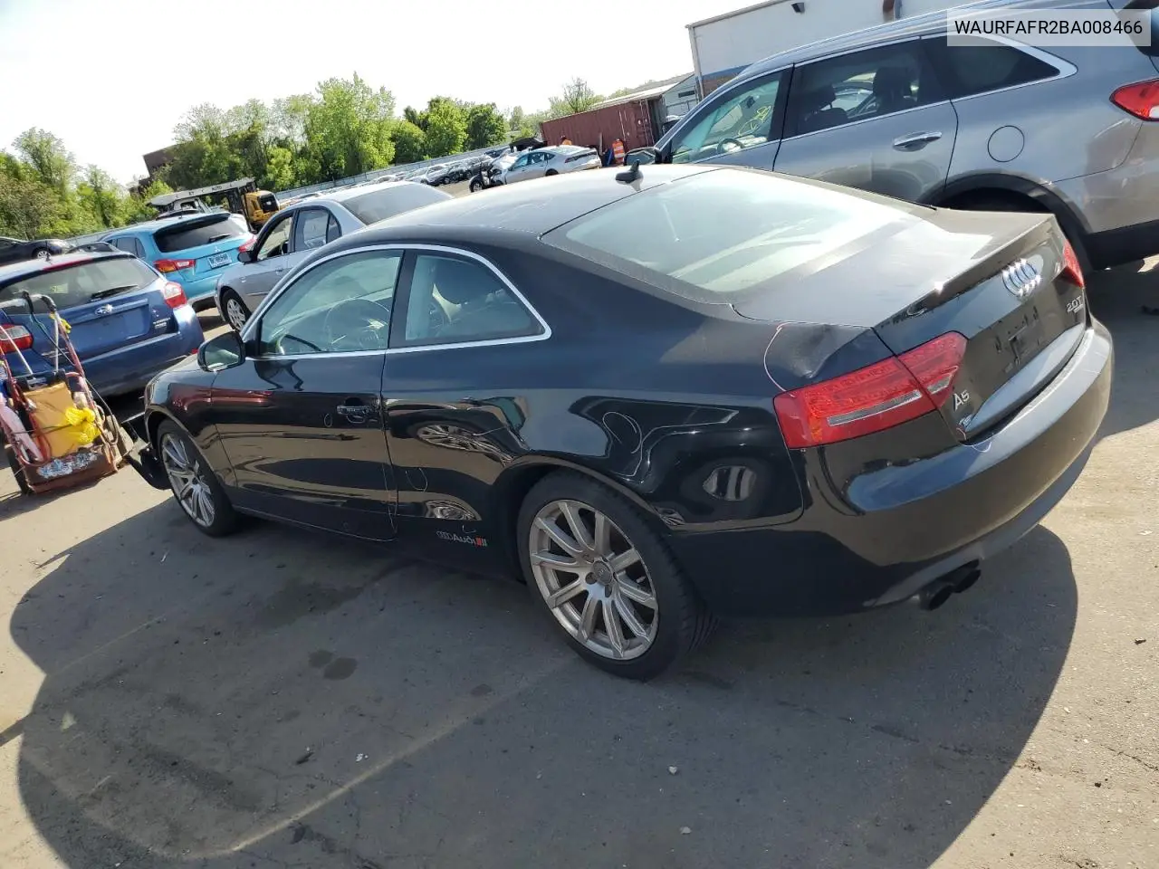 2011 Audi A5 Premium Plus VIN: WAURFAFR2BA008466 Lot: 56103305
