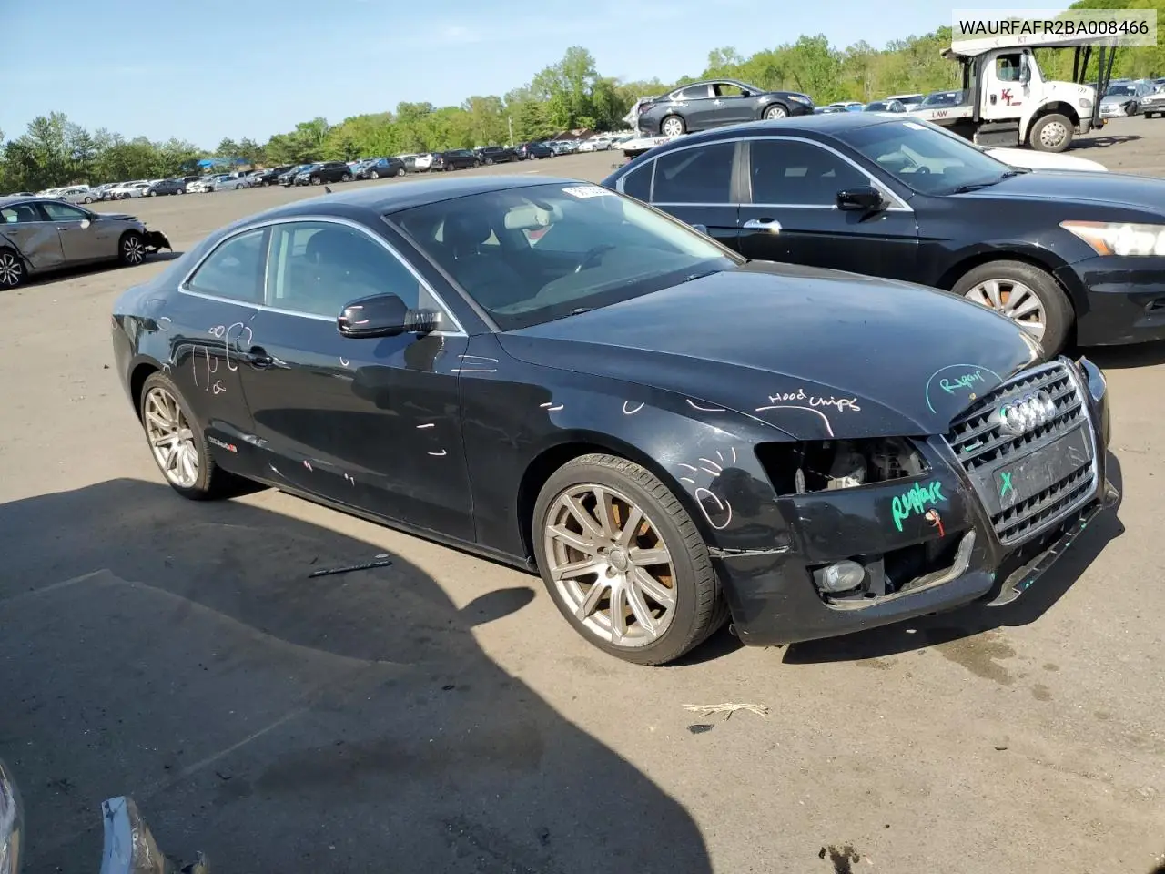 2011 Audi A5 Premium Plus VIN: WAURFAFR2BA008466 Lot: 56103305
