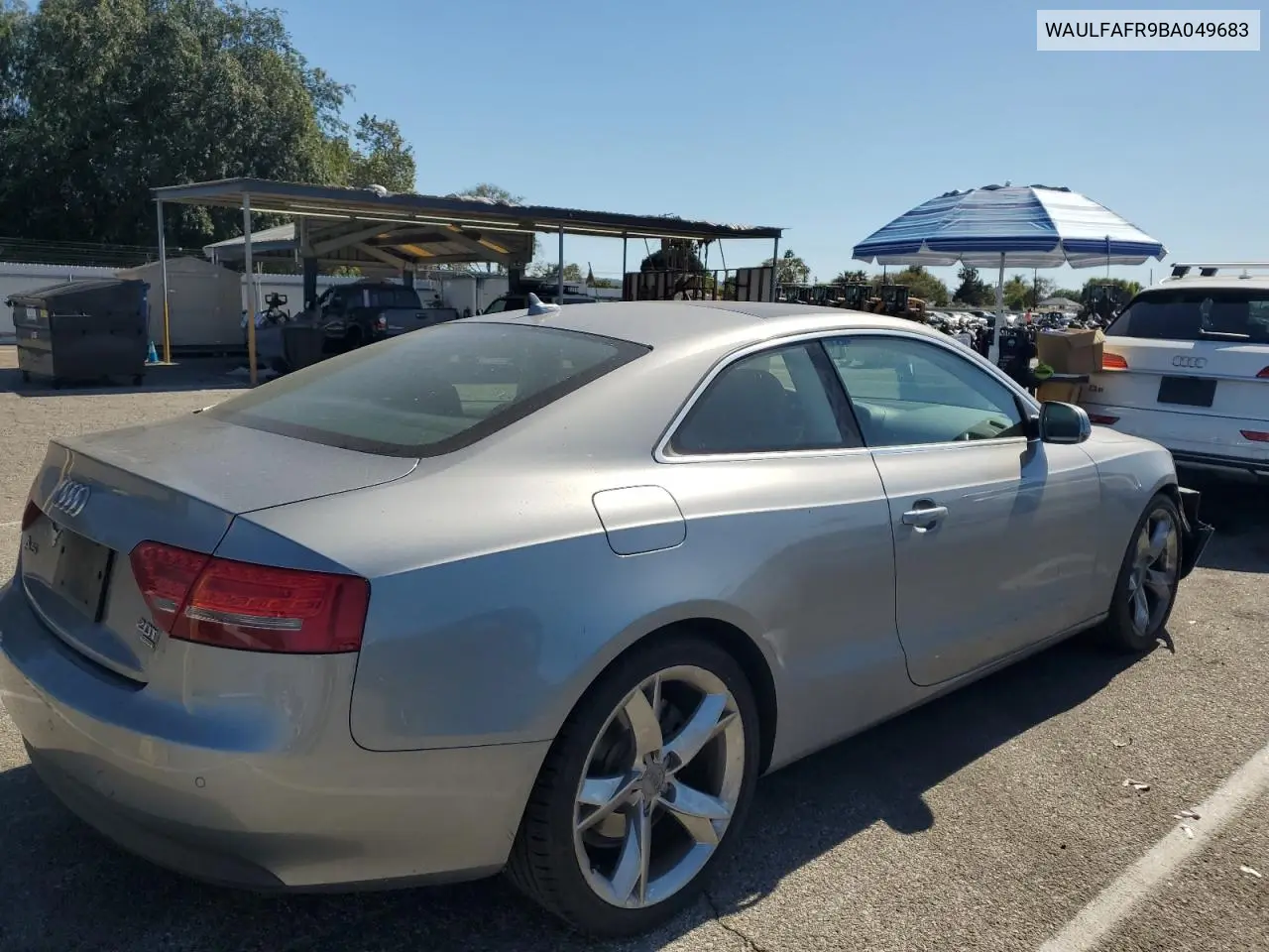 2011 Audi A5 Premium Plus VIN: WAULFAFR9BA049683 Lot: 56586245