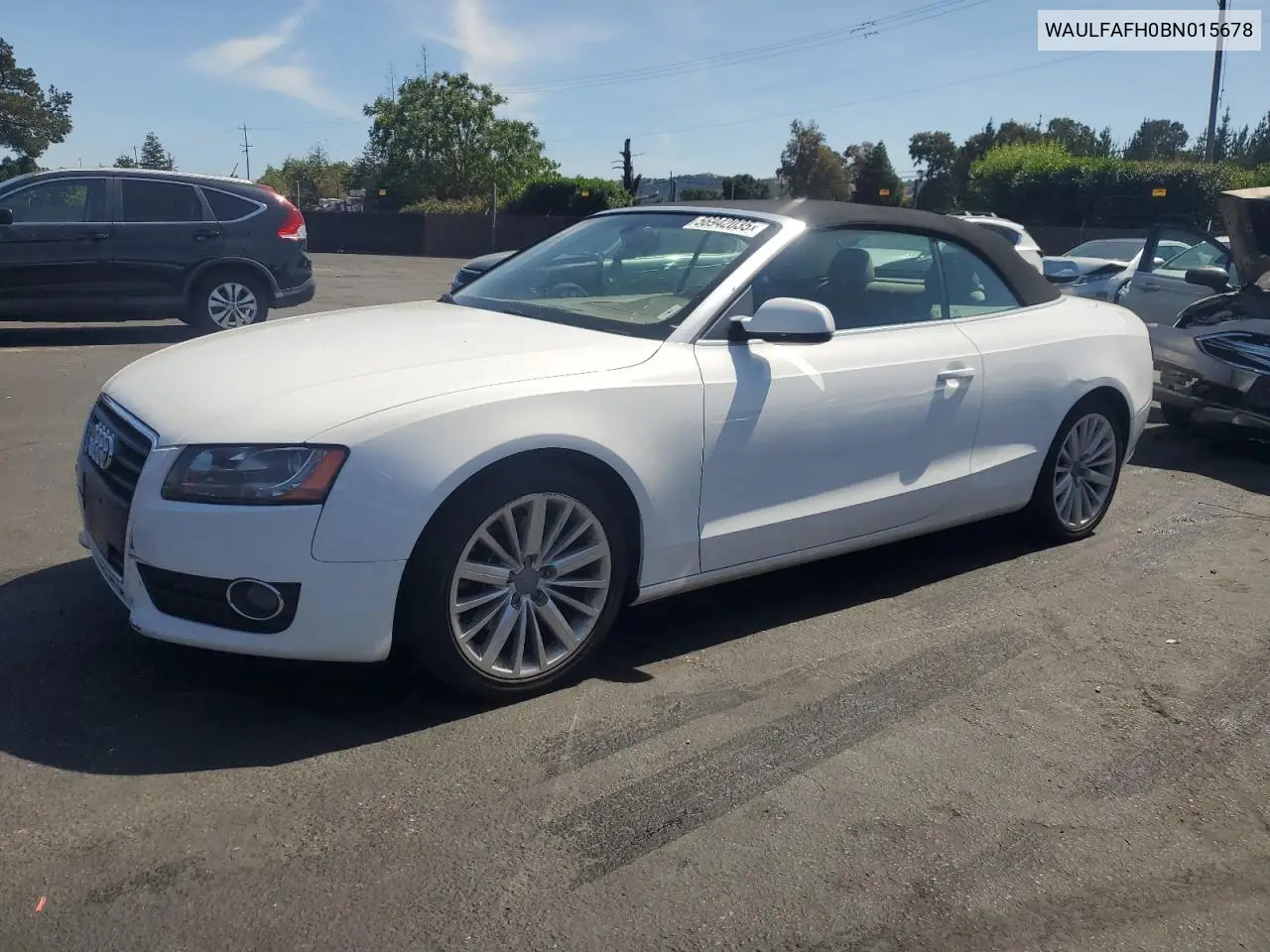 2011 Audi A5 Premium Plus VIN: WAULFAFH0BN015678 Lot: 56942035