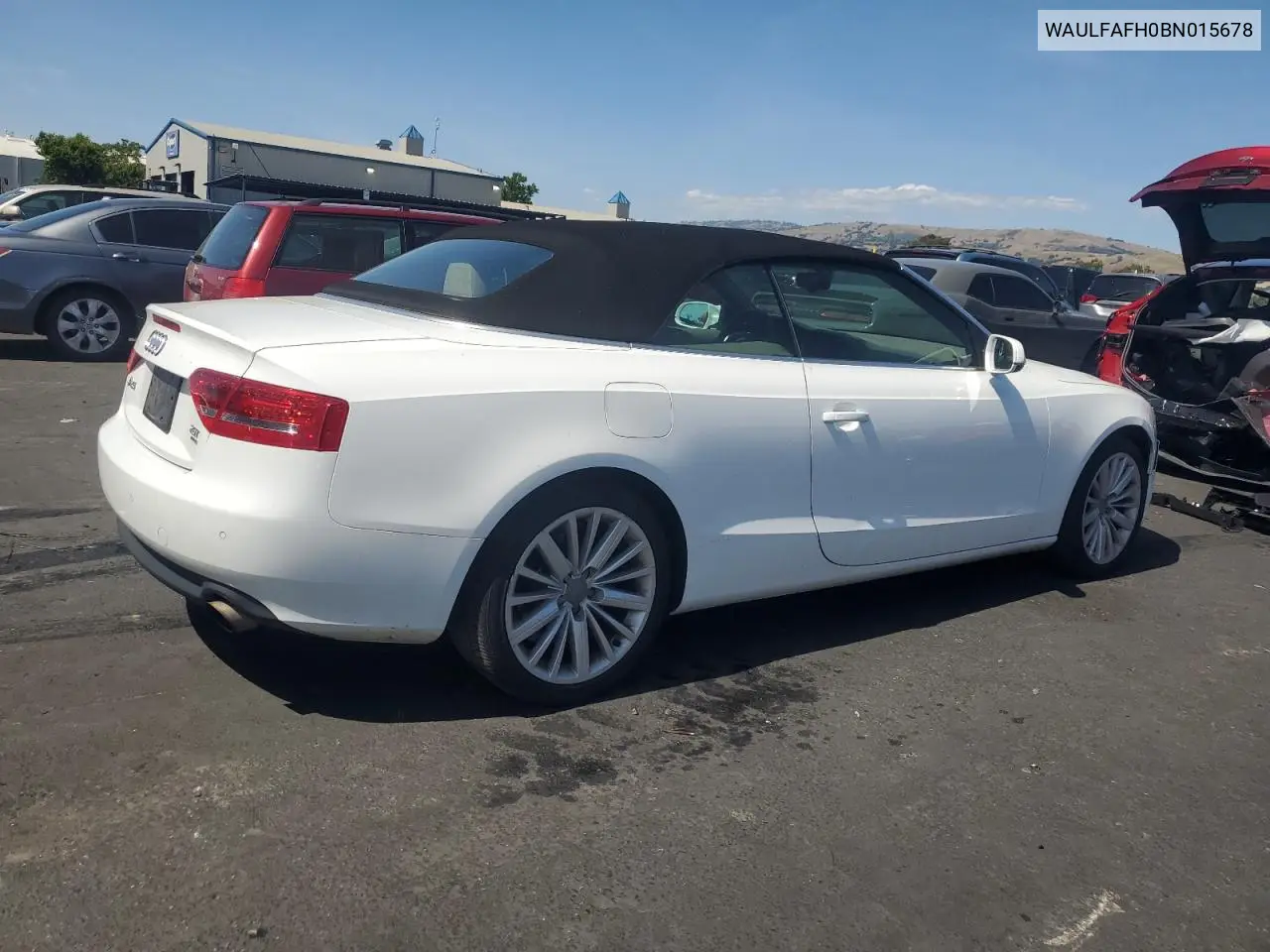 2011 Audi A5 Premium Plus VIN: WAULFAFH0BN015678 Lot: 56942035