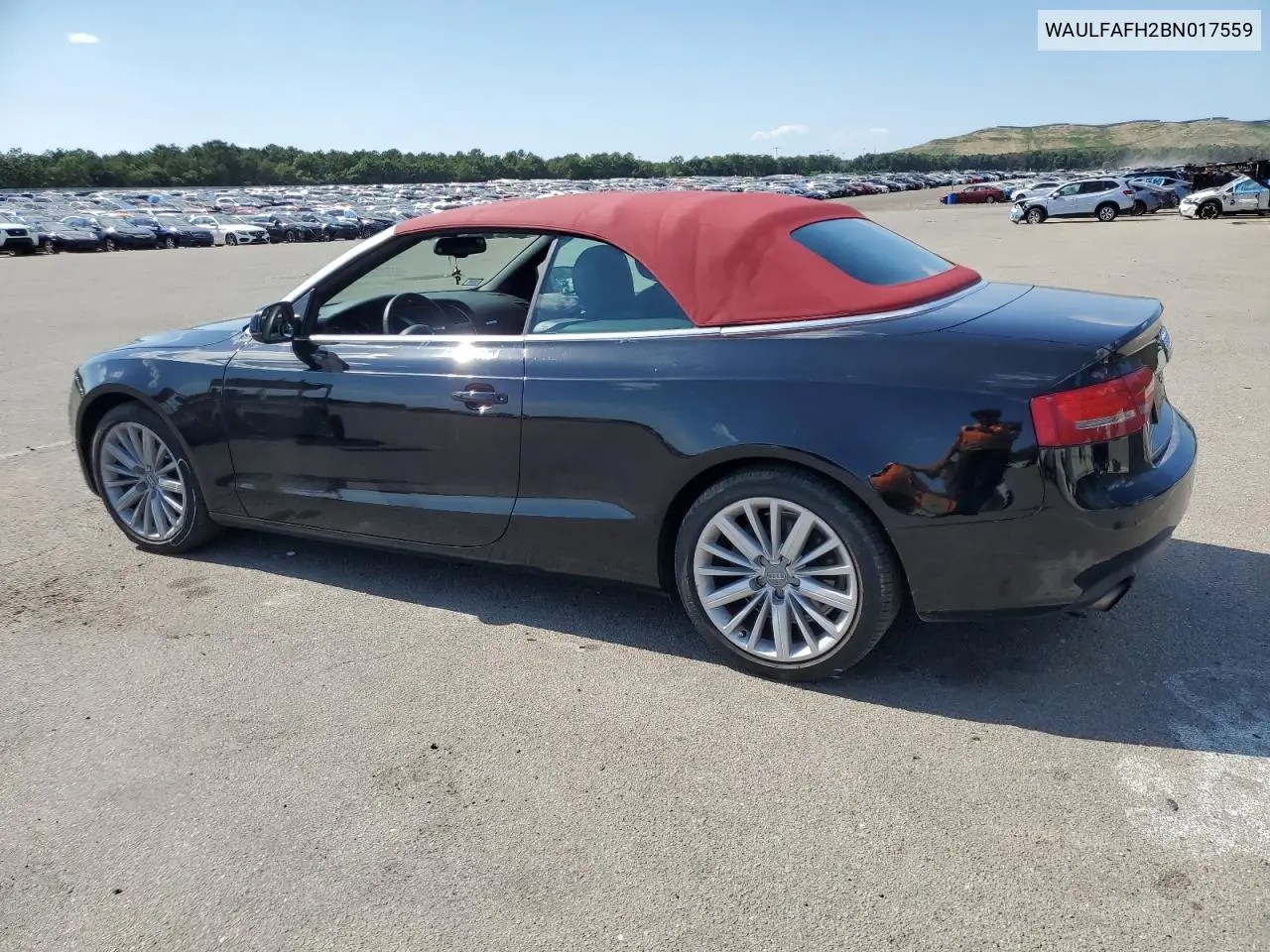 2011 Audi A5 Premium Plus VIN: WAULFAFH2BN017559 Lot: 62380575