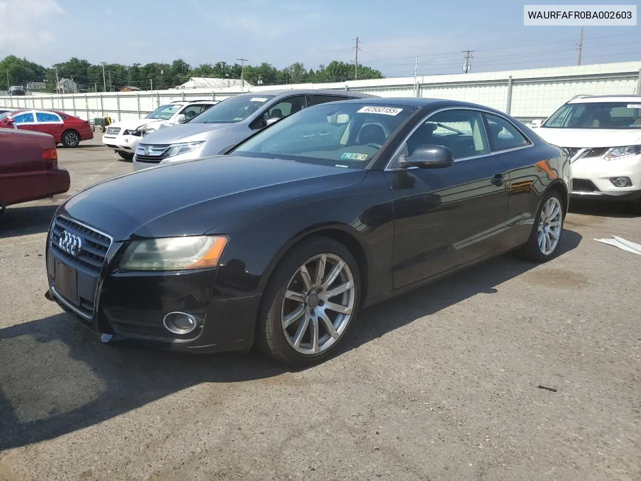 2011 Audi A5 Premium Plus VIN: WAURFAFR0BA002603 Lot: 62553155