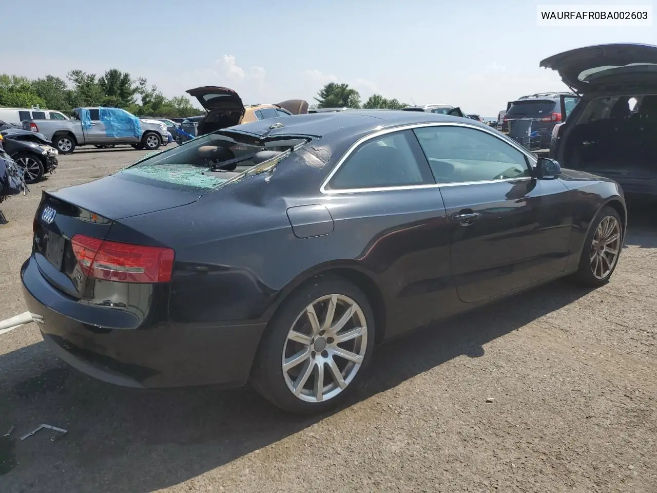 2011 Audi A5 Premium Plus VIN: WAURFAFR0BA002603 Lot: 62553155