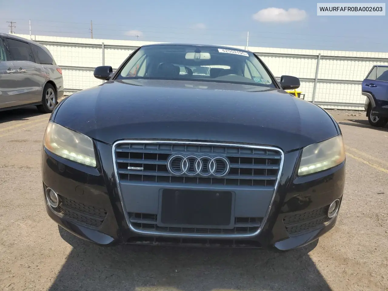 2011 Audi A5 Premium Plus VIN: WAURFAFR0BA002603 Lot: 62553155
