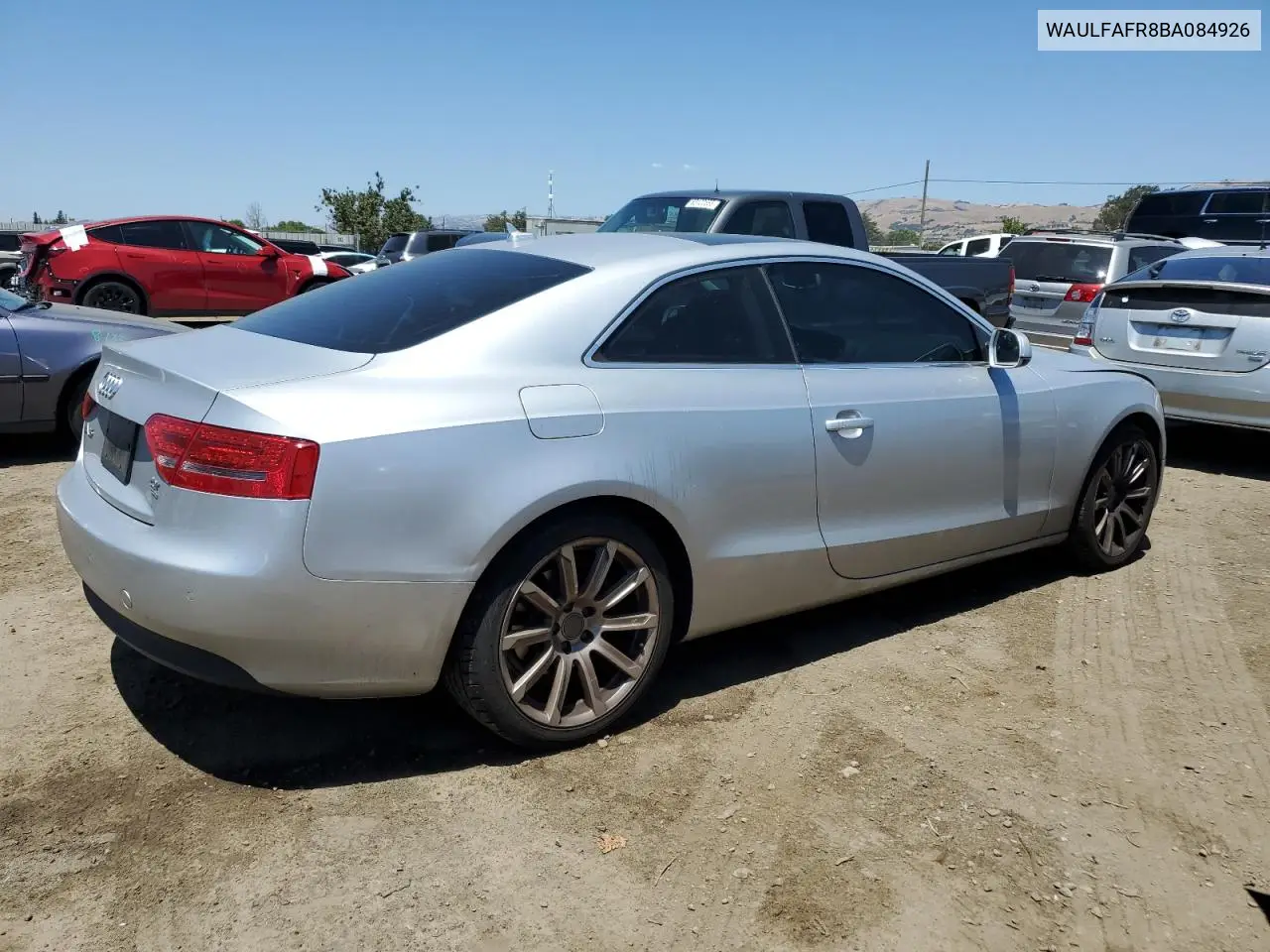 2011 Audi A5 Premium Plus VIN: WAULFAFR8BA084926 Lot: 63069885