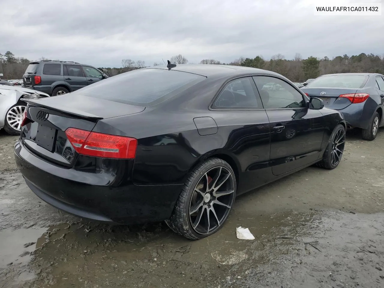 2012 Audi A5 Premium Plus VIN: WAULFAFR1CA011432 Lot: 43509415