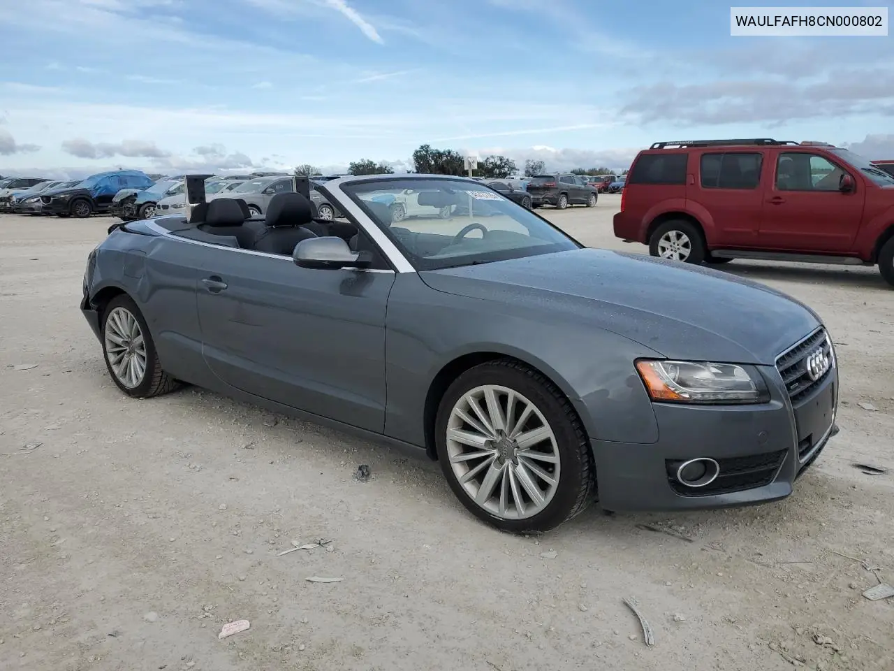 2012 Audi A5 Premium Plus VIN: WAULFAFH8CN000802 Lot: 45727785