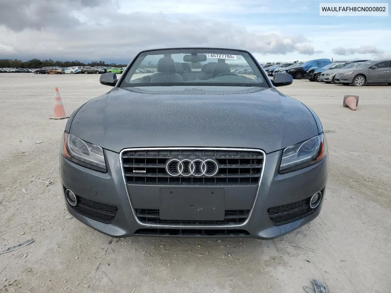 2012 Audi A5 Premium Plus VIN: WAULFAFH8CN000802 Lot: 45727785