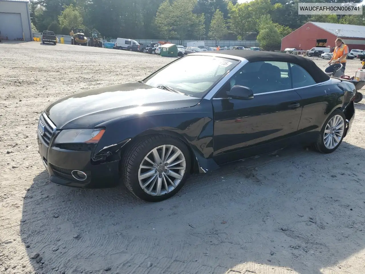 2012 Audi A5 Premium VIN: WAUCFAFH0CN006741 Lot: 56845035