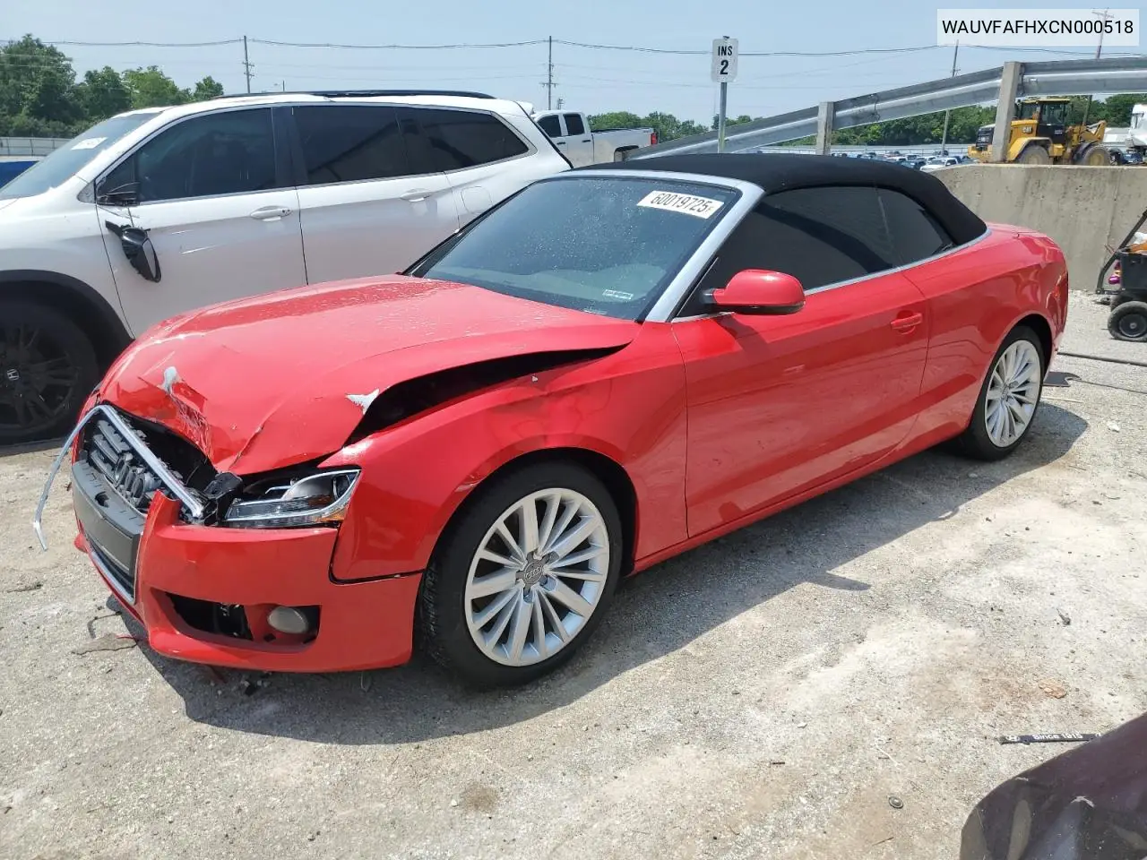 2012 Audi A5 Prestige VIN: WAUVFAFHXCN000518 Lot: 60019725