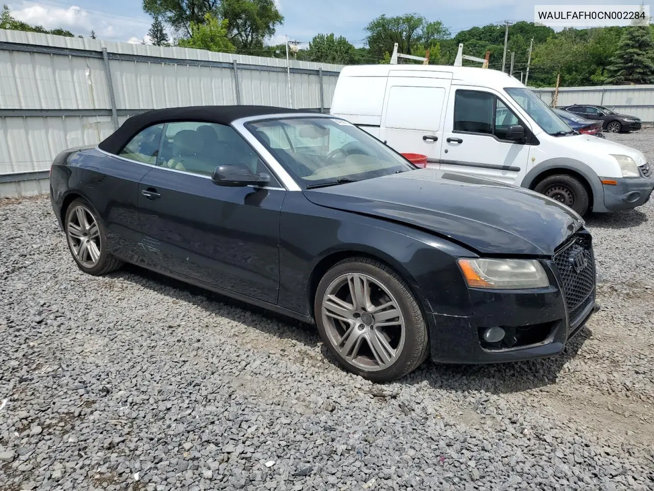 2012 Audi A5 Premium Plus VIN: WAULFAFH0CN002284 Lot: 64062145