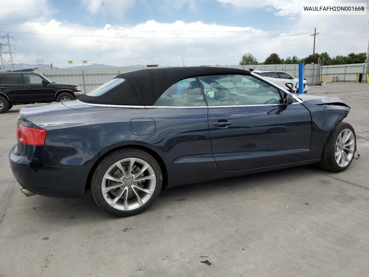2013 Audi A5 Premium Plus VIN: WAULFAFH2DN001669 Lot: 63005935