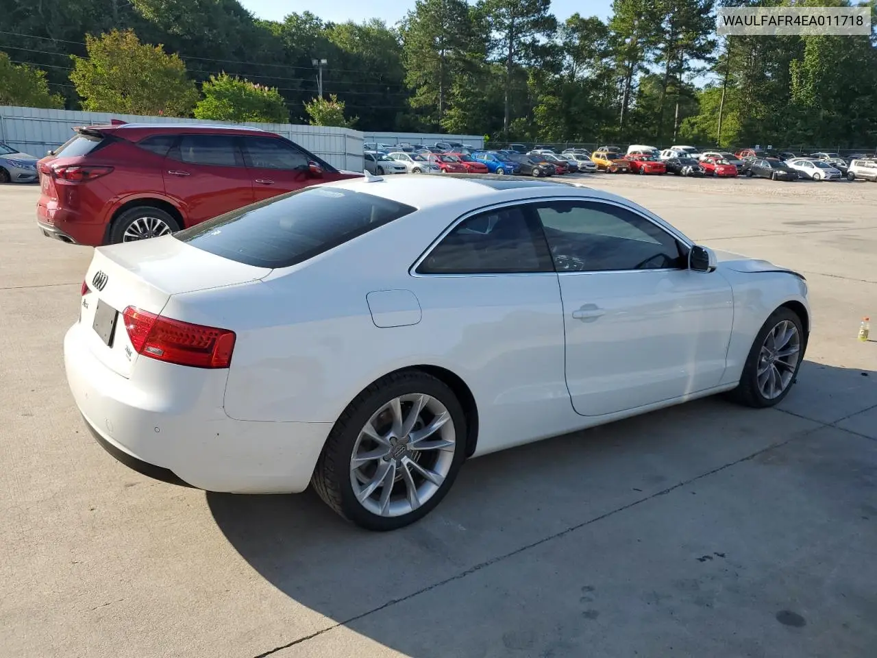 2014 Audi A5 Premium Plus VIN: WAULFAFR4EA011718 Lot: 61240465