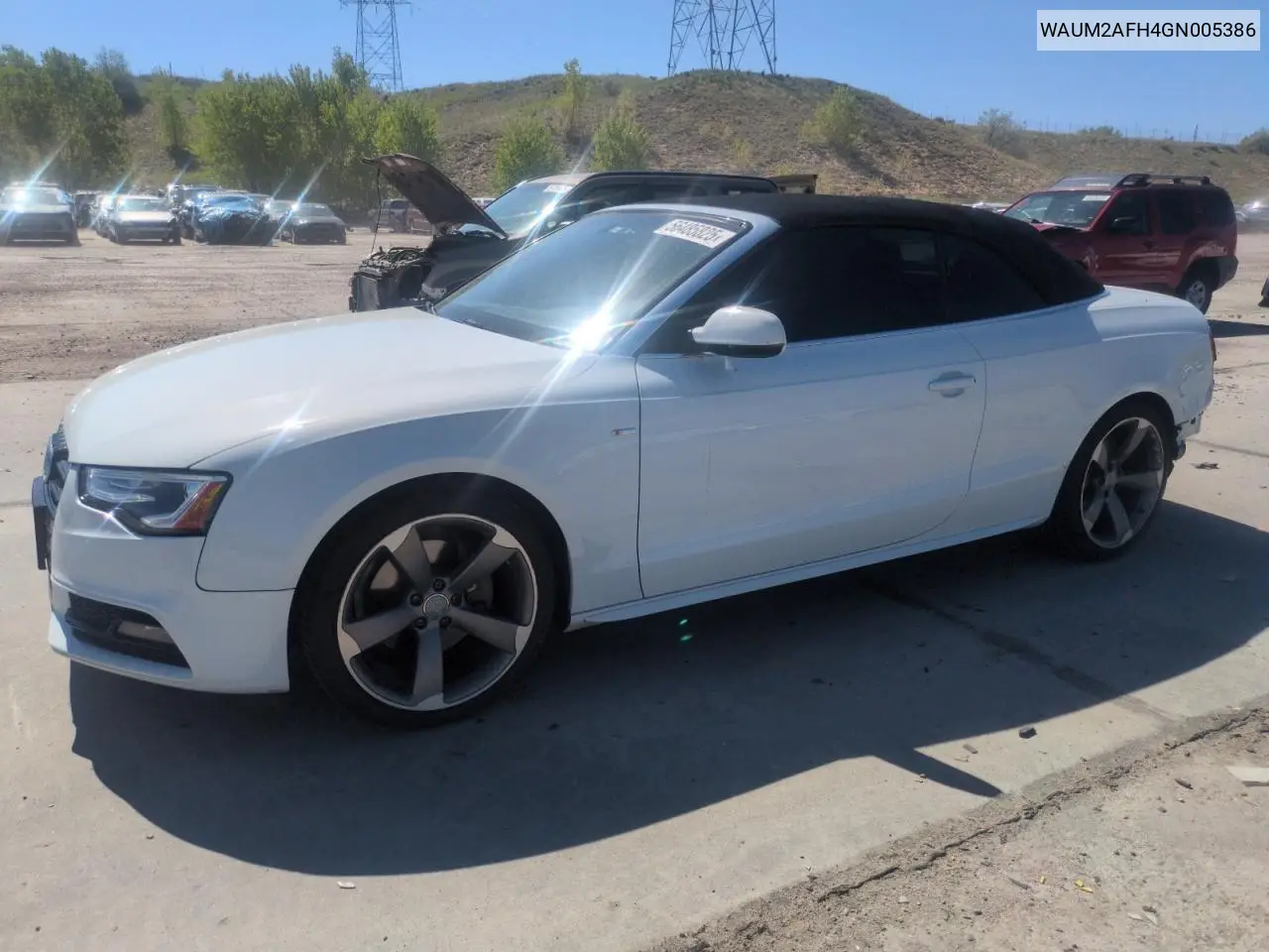 2016 Audi A5 Premium Plus S-Line VIN: WAUM2AFH4GN005386 Lot: 56485825
