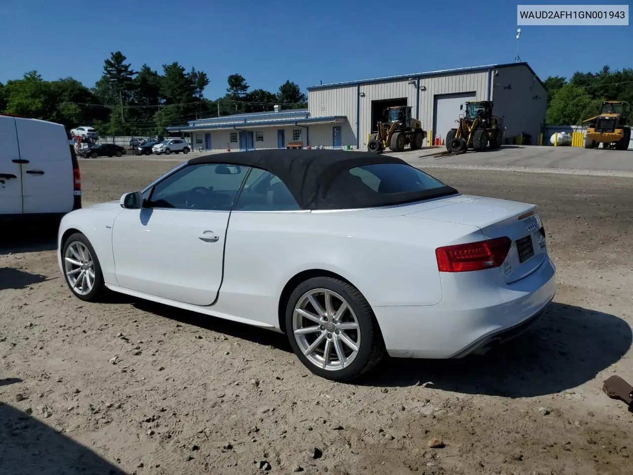 2016 Audi A5 Premium Plus S-Line VIN: WAUD2AFH1GN001943 Lot: 61716535