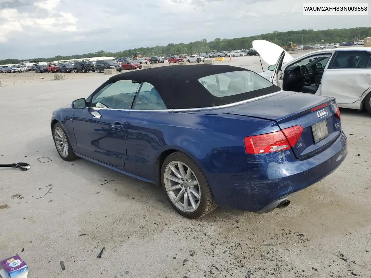 2016 Audi A5 Premium Plus S-Line VIN: WAUM2AFH8GN003558 Lot: 62070605