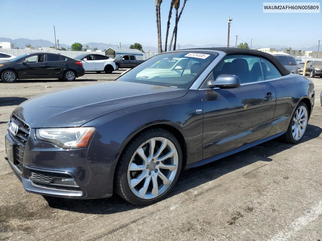2016 Audi A5 Premium Plus S-Line VIN: WAUM2AFH6GN005809 Lot: 62724335