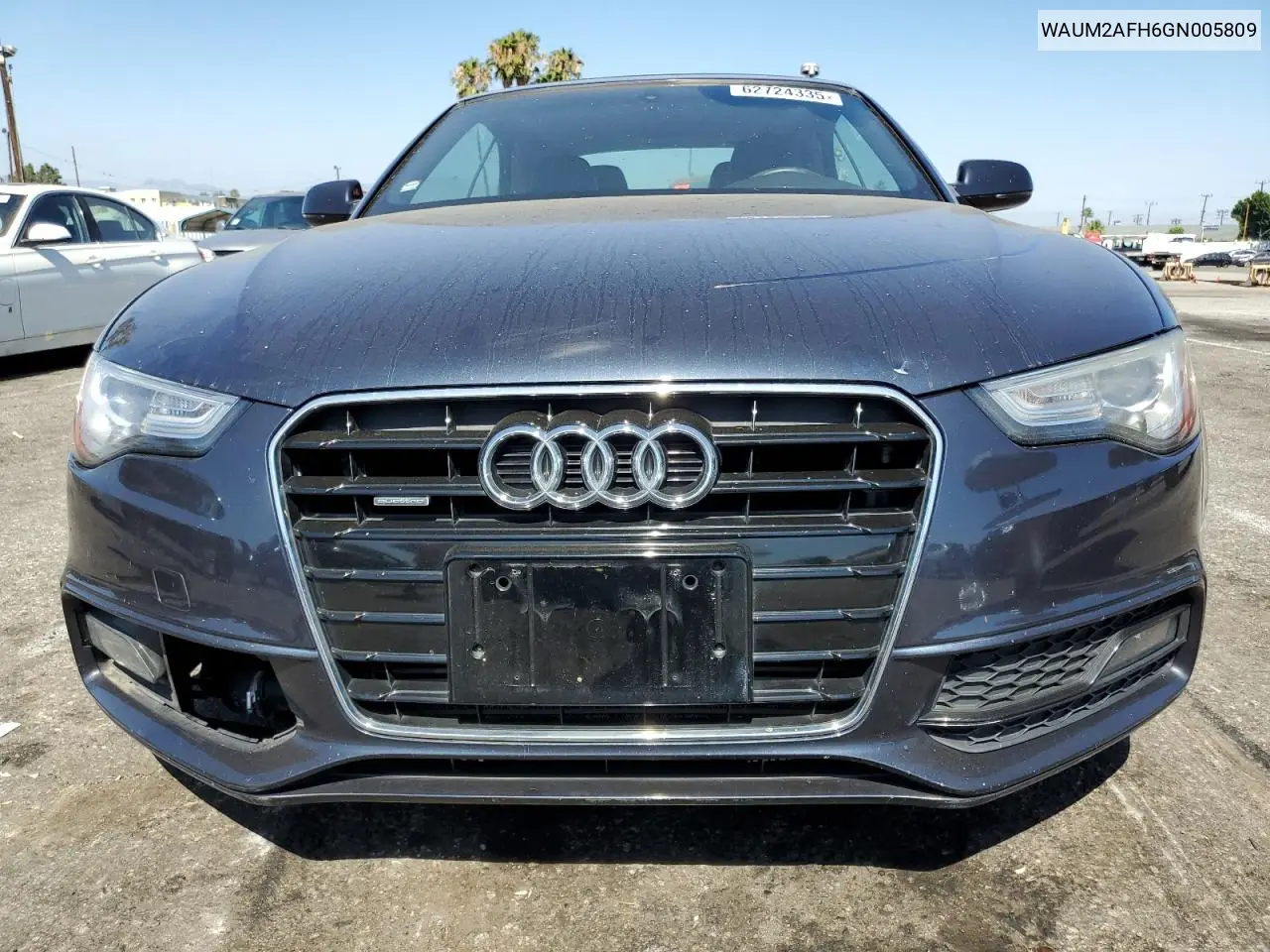 2016 Audi A5 Premium Plus S-Line VIN: WAUM2AFH6GN005809 Lot: 62724335