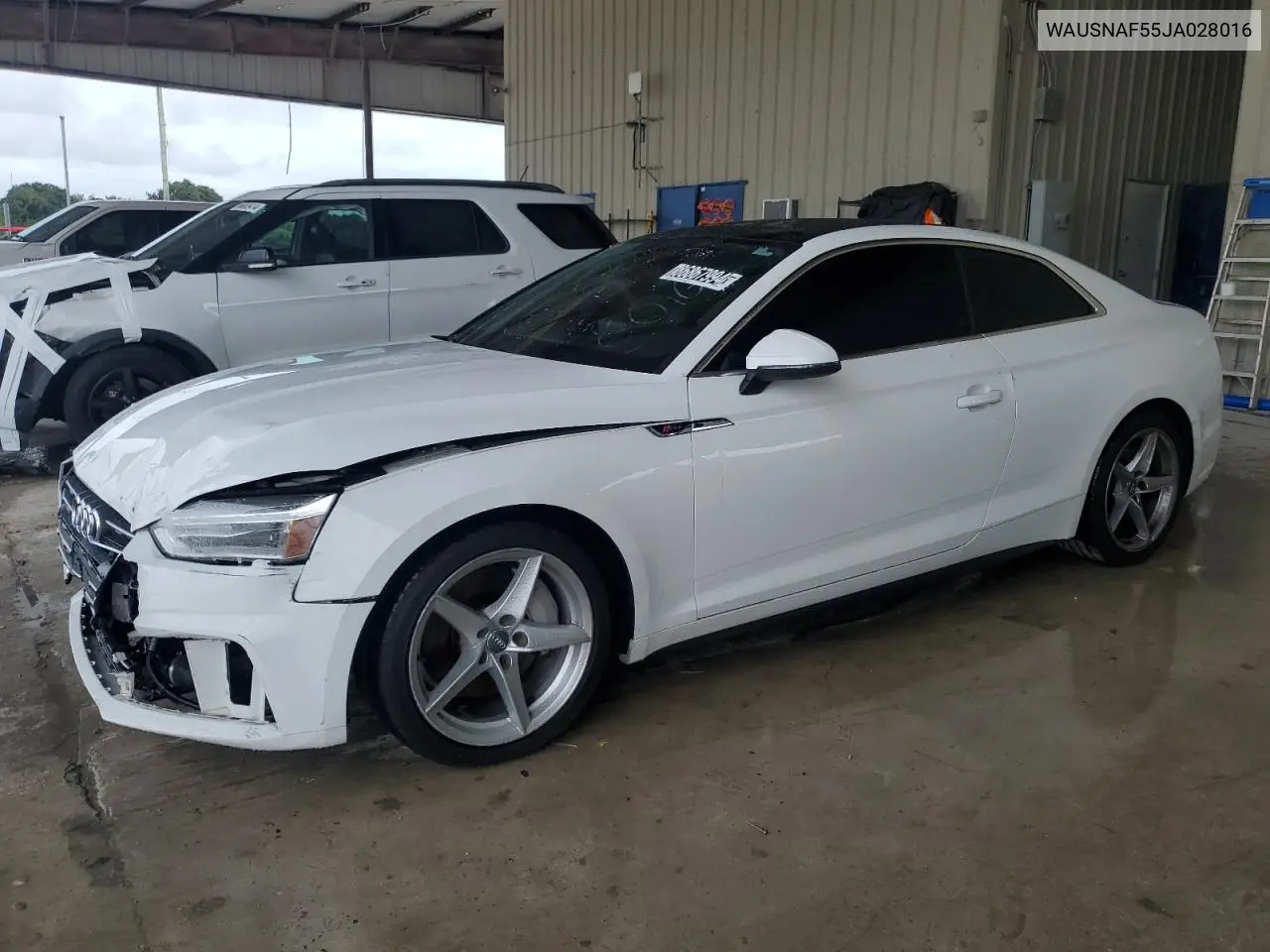 2018 Audi A5 Premium S Line VIN: WAUSNAF55JA028016 Lot: 50947235