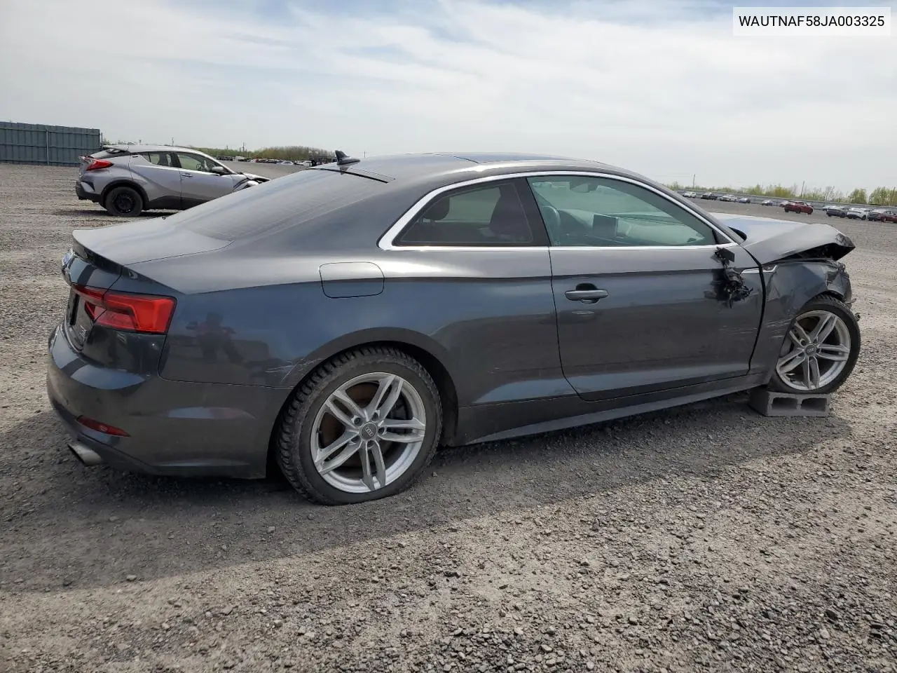 2018 Audi A5 Premium Plus S-Line VIN: WAUTNAF58JA003325 Lot: 55951985