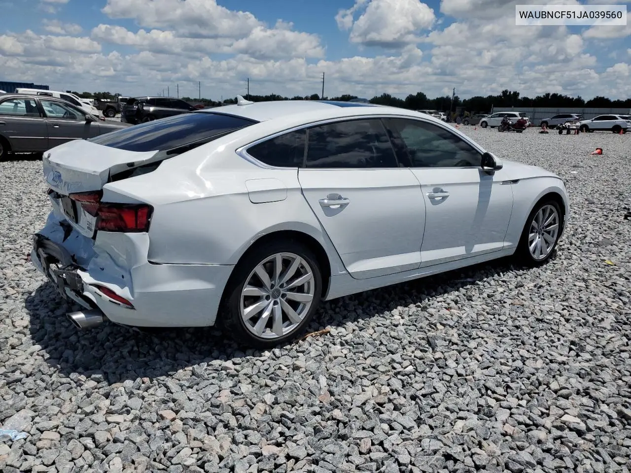 2018 Audi A5 Premium Plus VIN: WAUBNCF51JA039560 Lot: 56867505