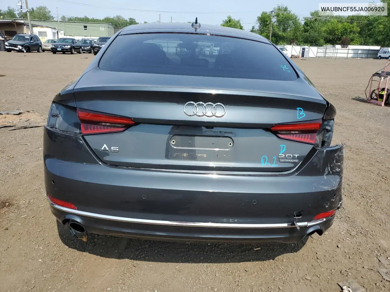2018 Audi A5 Premium Plus VIN: WAUBNCF55JA006920 Lot: 60228545