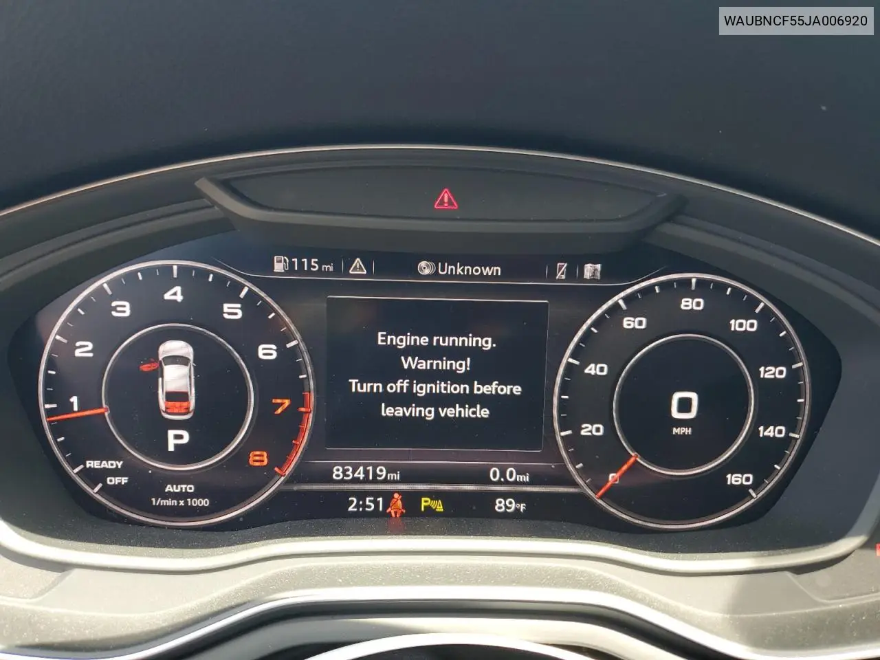 2018 Audi A5 Premium Plus VIN: WAUBNCF55JA006920 Lot: 60228545