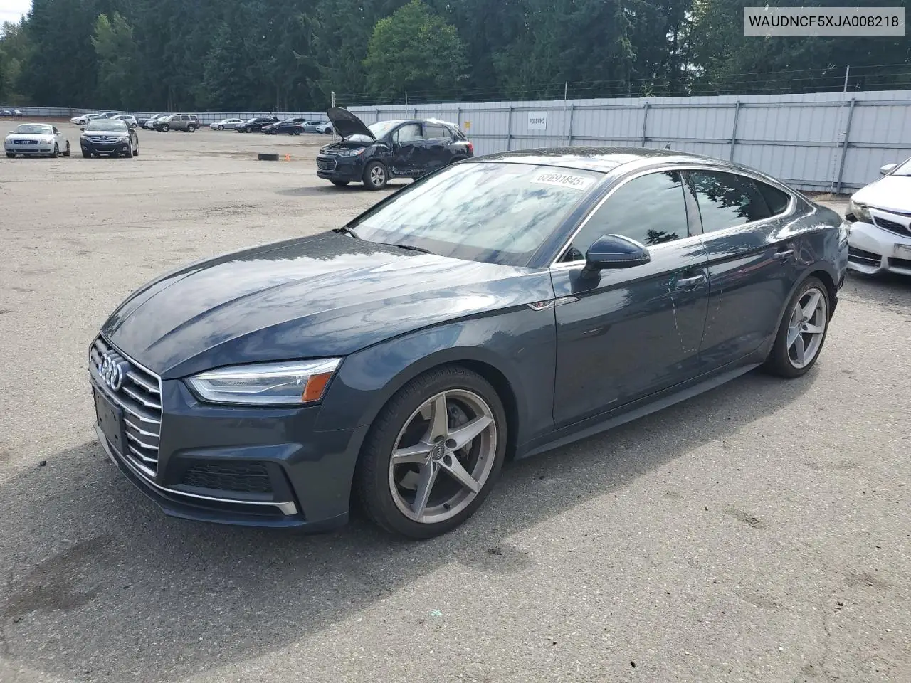 2018 Audi A5 Premium S Line VIN: WAUDNCF5XJA008218 Lot: 62691845