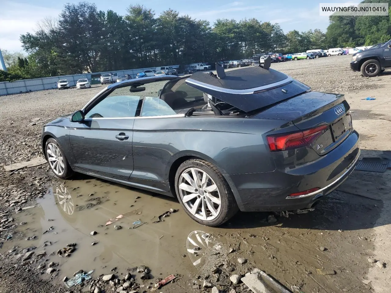 2018 Audi A5 Premium Plus VIN: WAUYNGF50JN010416 Lot: 63459595