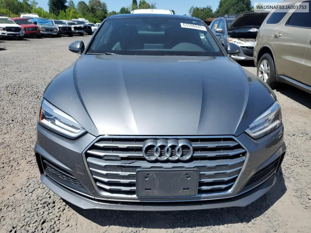 2018 Audi A5 Premium S Line VIN: WAUSNAF53JA001753 Lot: 63590045