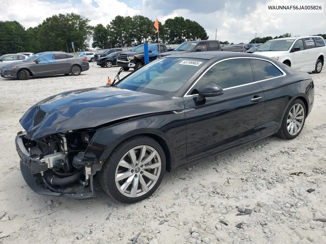 2018 Audi A5 Premium VIN: WAUNNAF56JA005826 Lot: 63799905
