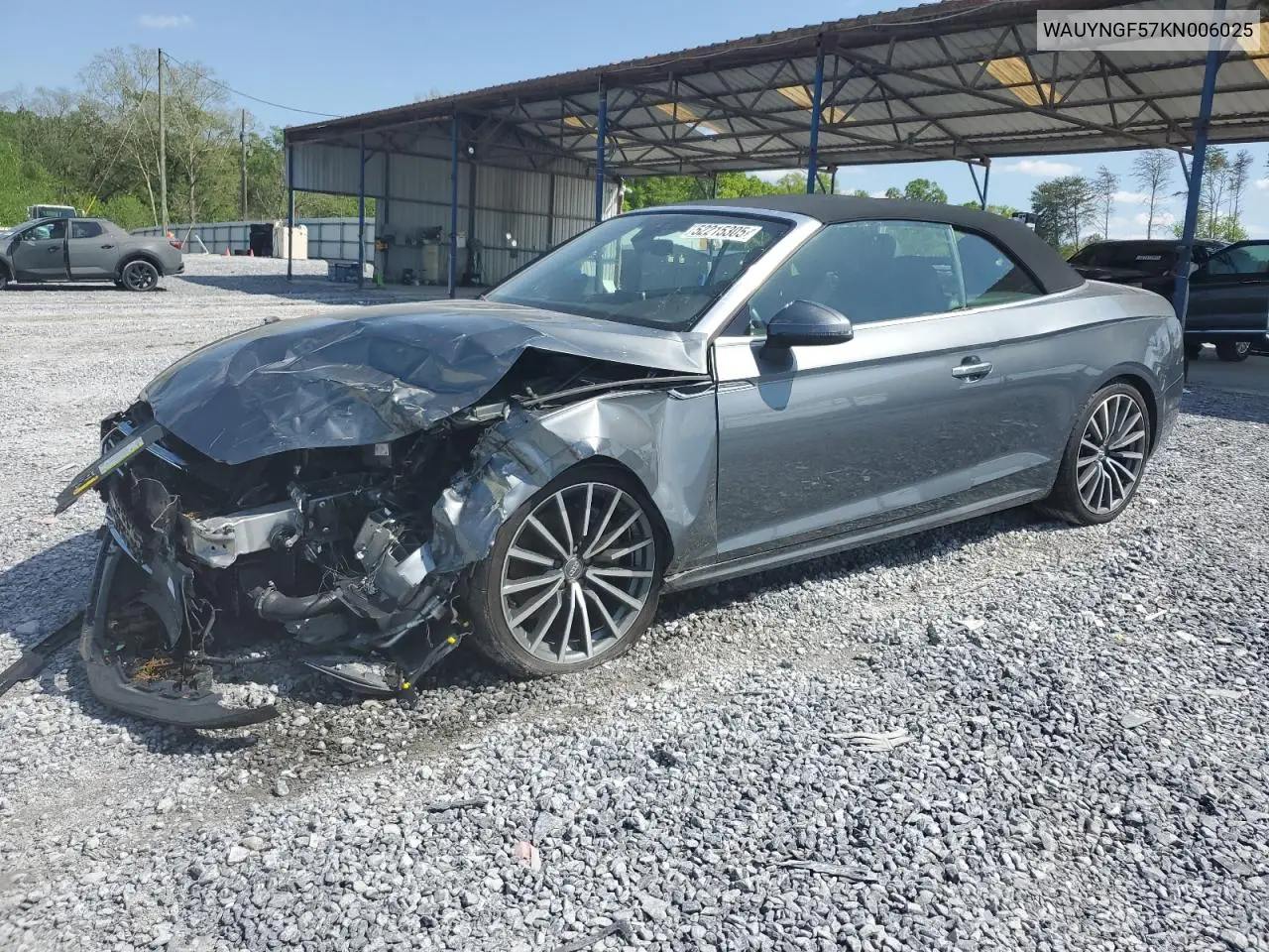 2019 Audi A5 Premium Plus VIN: WAUYNGF57KN006025 Lot: 52215305