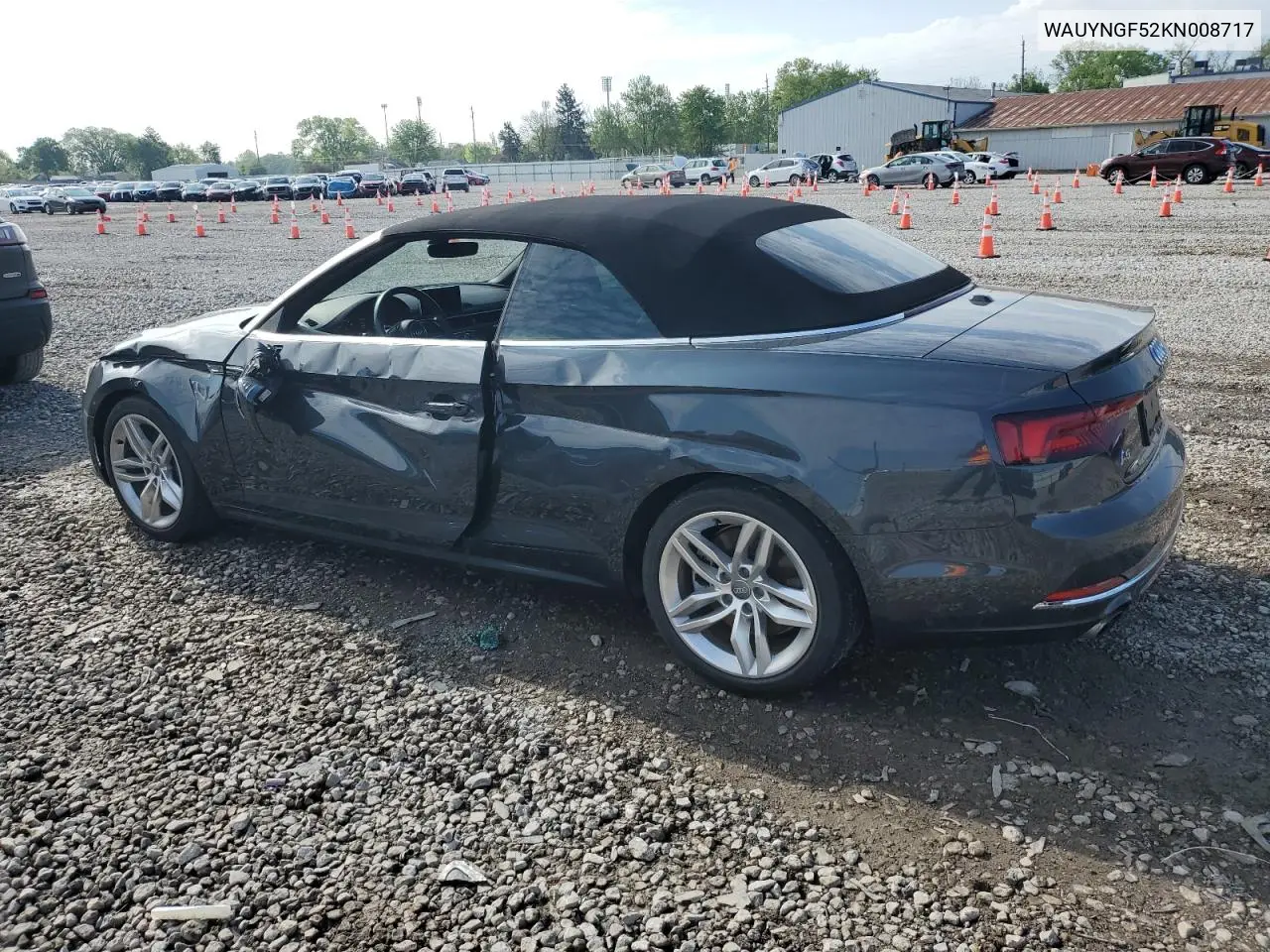 2019 Audi A5 Premium Plus VIN: WAUYNGF52KN008717 Lot: 54833725