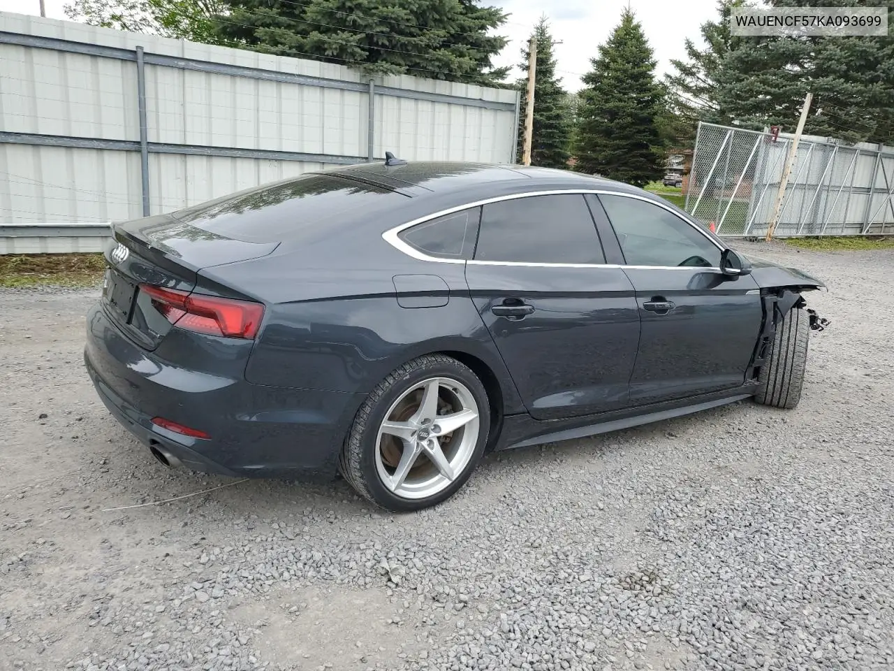 2019 Audi A5 Premium Plus S-Line VIN: WAUENCF57KA093699 Lot: 56277415