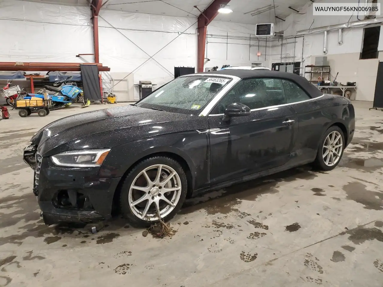 2019 Audi A5 Premium Plus VIN: WAUYNGF56KN006985 Lot: 56463265