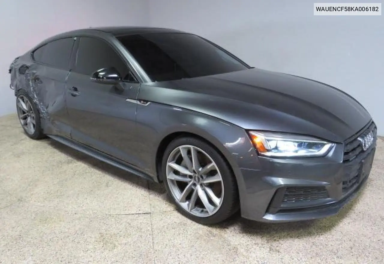 2019 Audi A5 Premium Plus S-Line VIN: WAUENCF58KA006182 Lot: 59019865