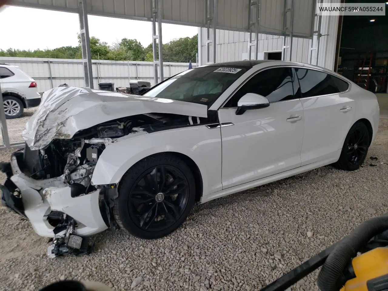 2019 Audi A5 Premium VIN: WAUANCF59KA055244 Lot: 62023925