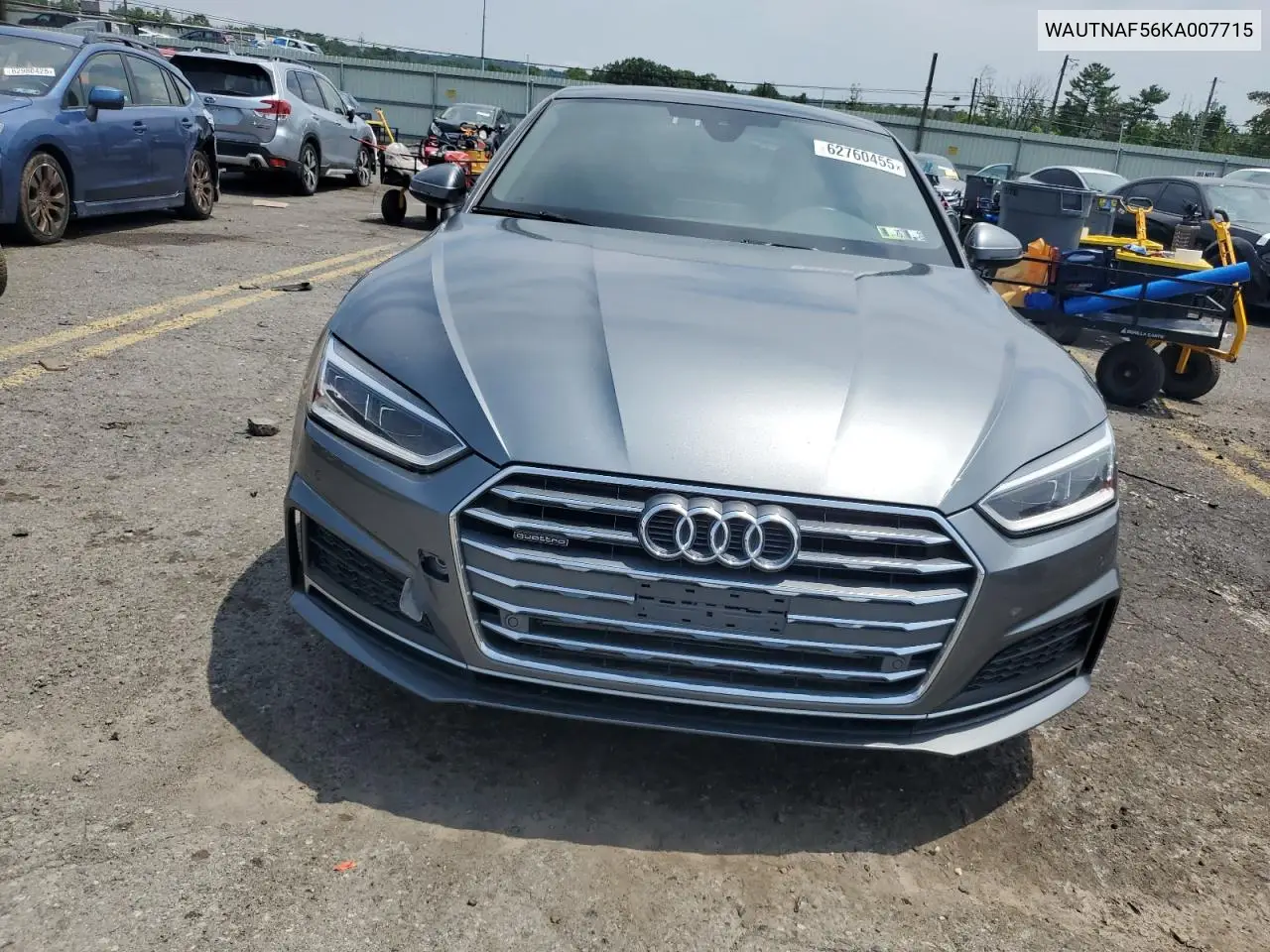 2019 Audi A5 Premium Plus VIN: WAUTNAF56KA007715 Lot: 62760455