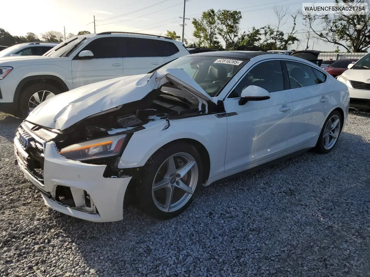 2019 Audi A5 Premium Plus S-Line VIN: WAUENCF53KA021754 Lot: 62816285