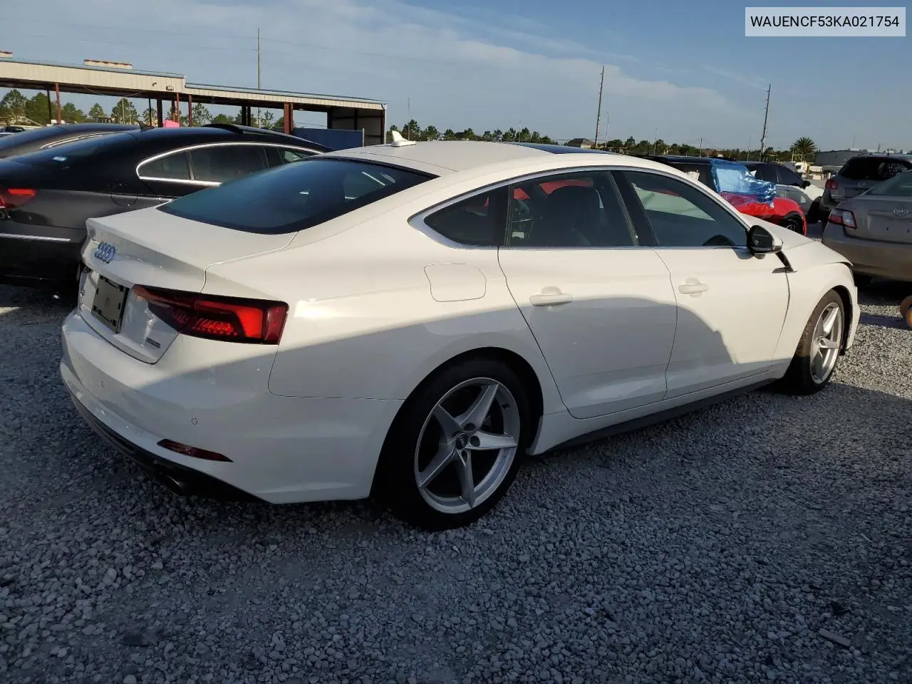 2019 Audi A5 Premium Plus S-Line VIN: WAUENCF53KA021754 Lot: 62816285