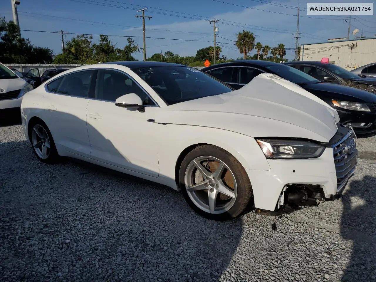 2019 Audi A5 Premium Plus S-Line VIN: WAUENCF53KA021754 Lot: 62816285