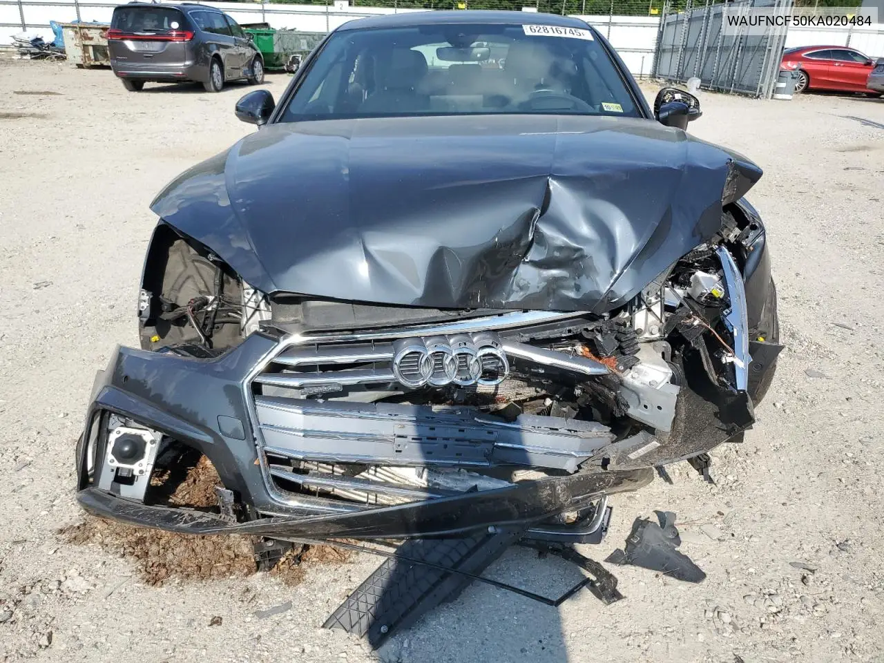 2019 Audi A5 Prestige S-Line VIN: WAUFNCF50KA020484 Lot: 62816745