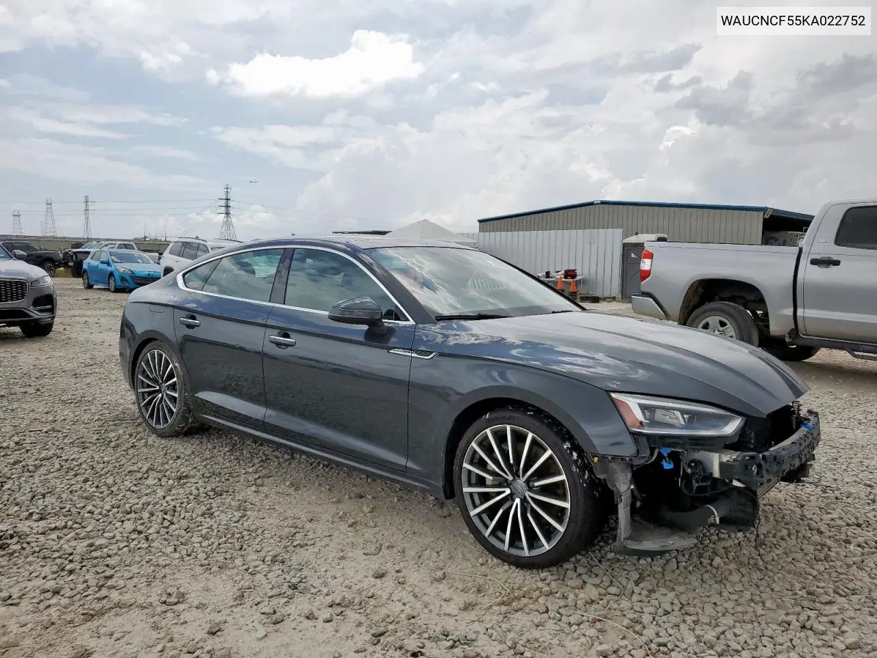 waucncf55ka022752 WAUCNCF55KA022752 2019 Audi A5 Prestige